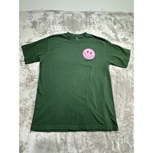 Glo T-Shirt Men's Size Medium Green Short Sleeve Gods‎ Love Overcomes EUC